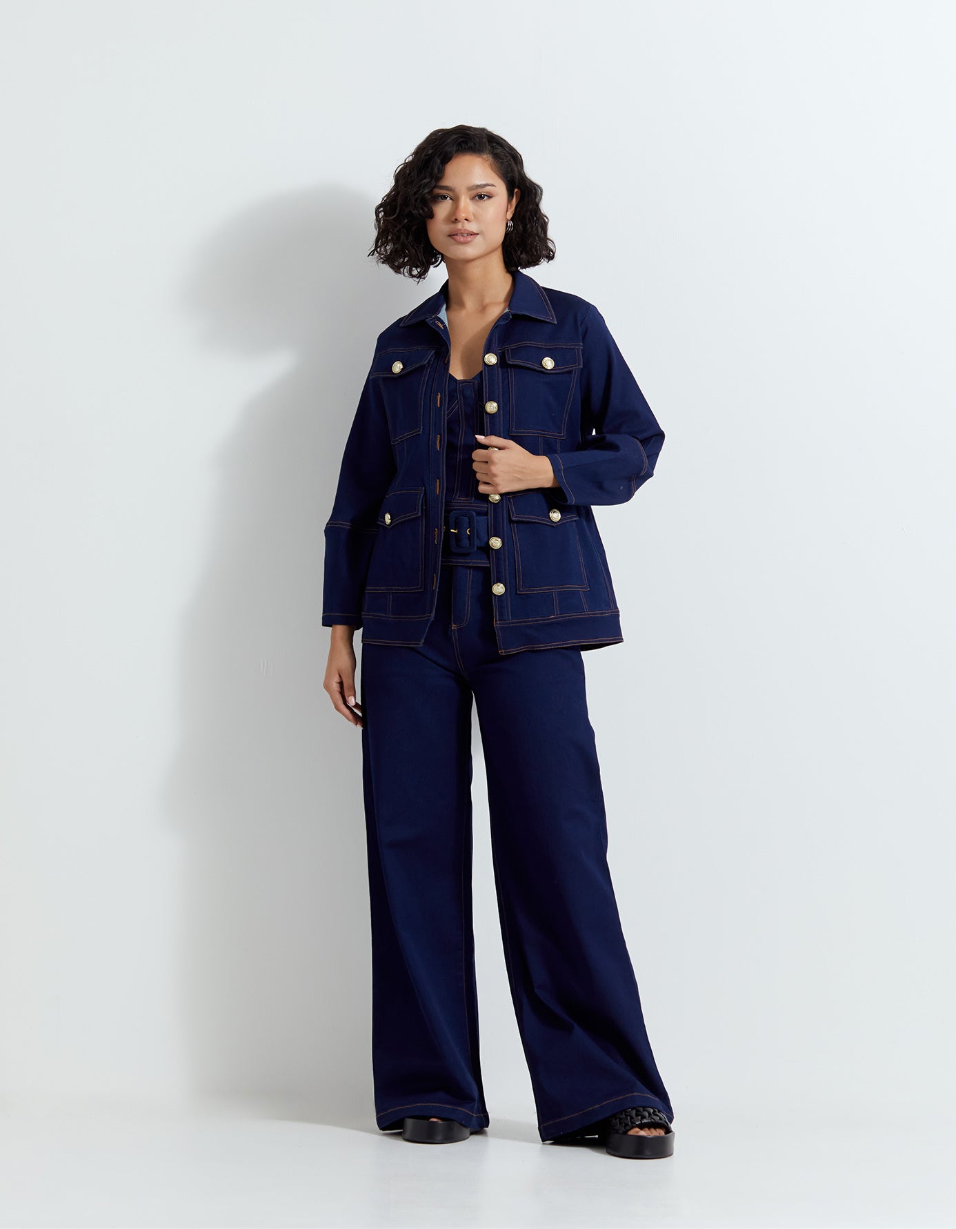 Jacket Pants and Bustier Set