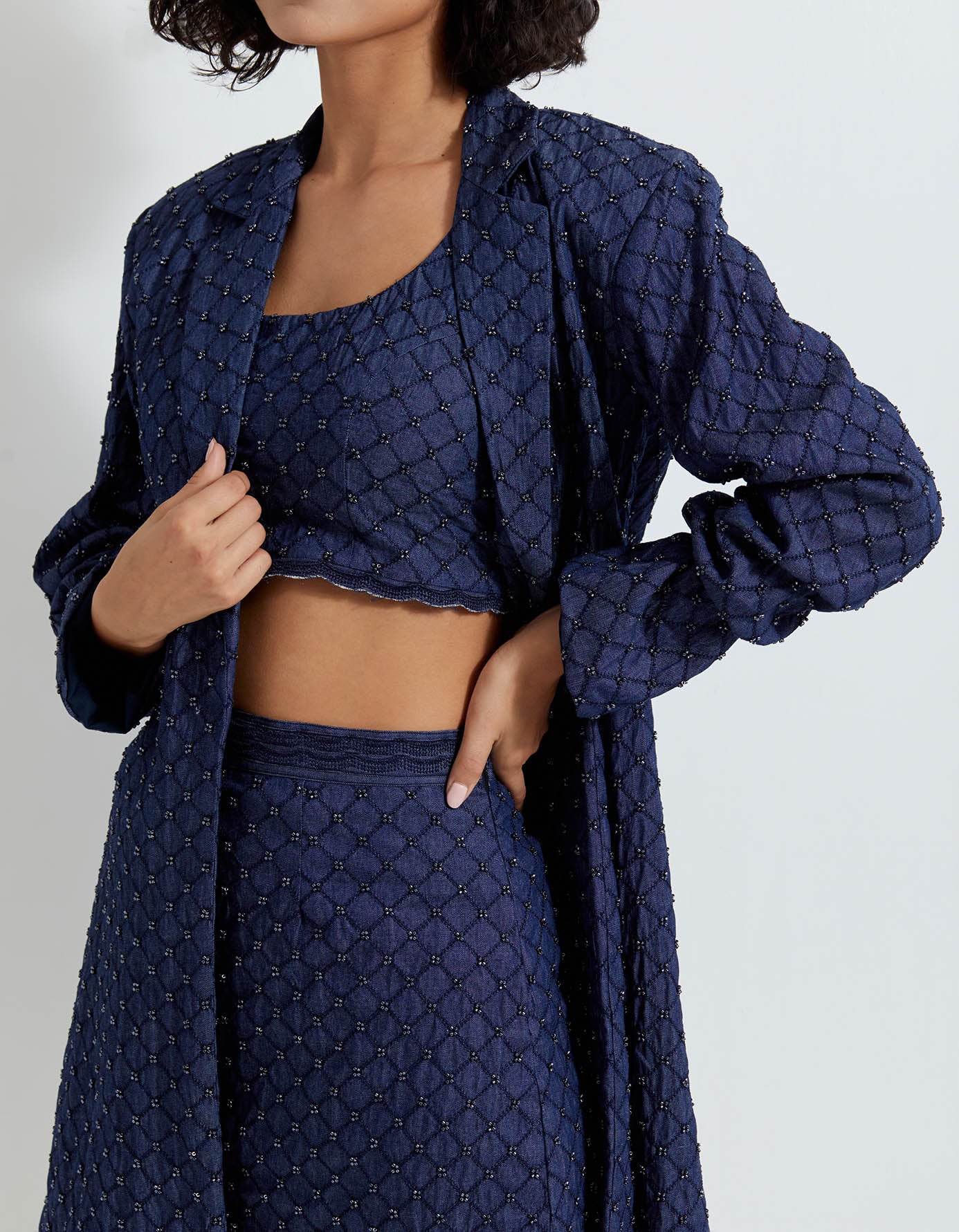 Jacket Skirt and Bustier Set