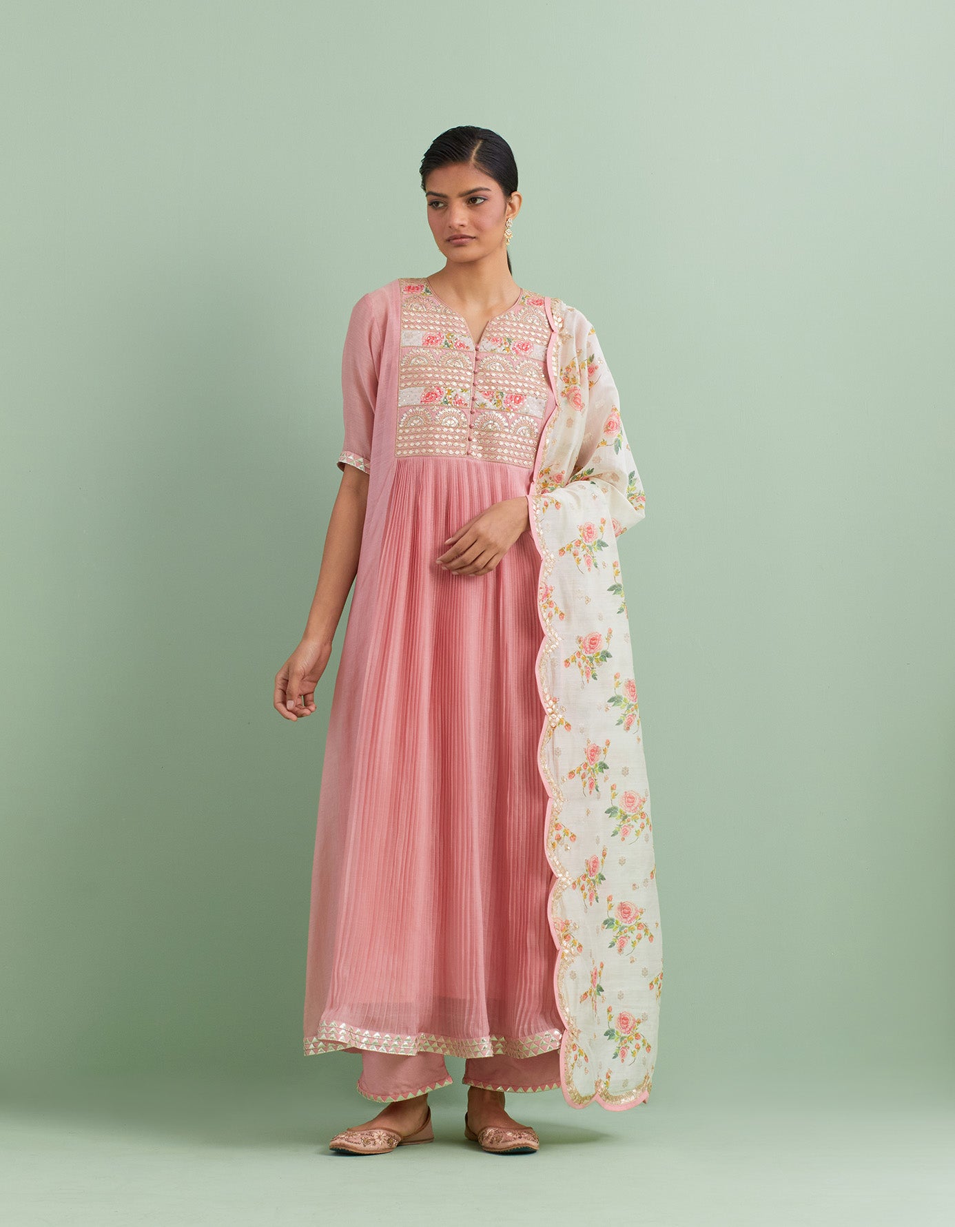 Peach & Ivory Kurta Set