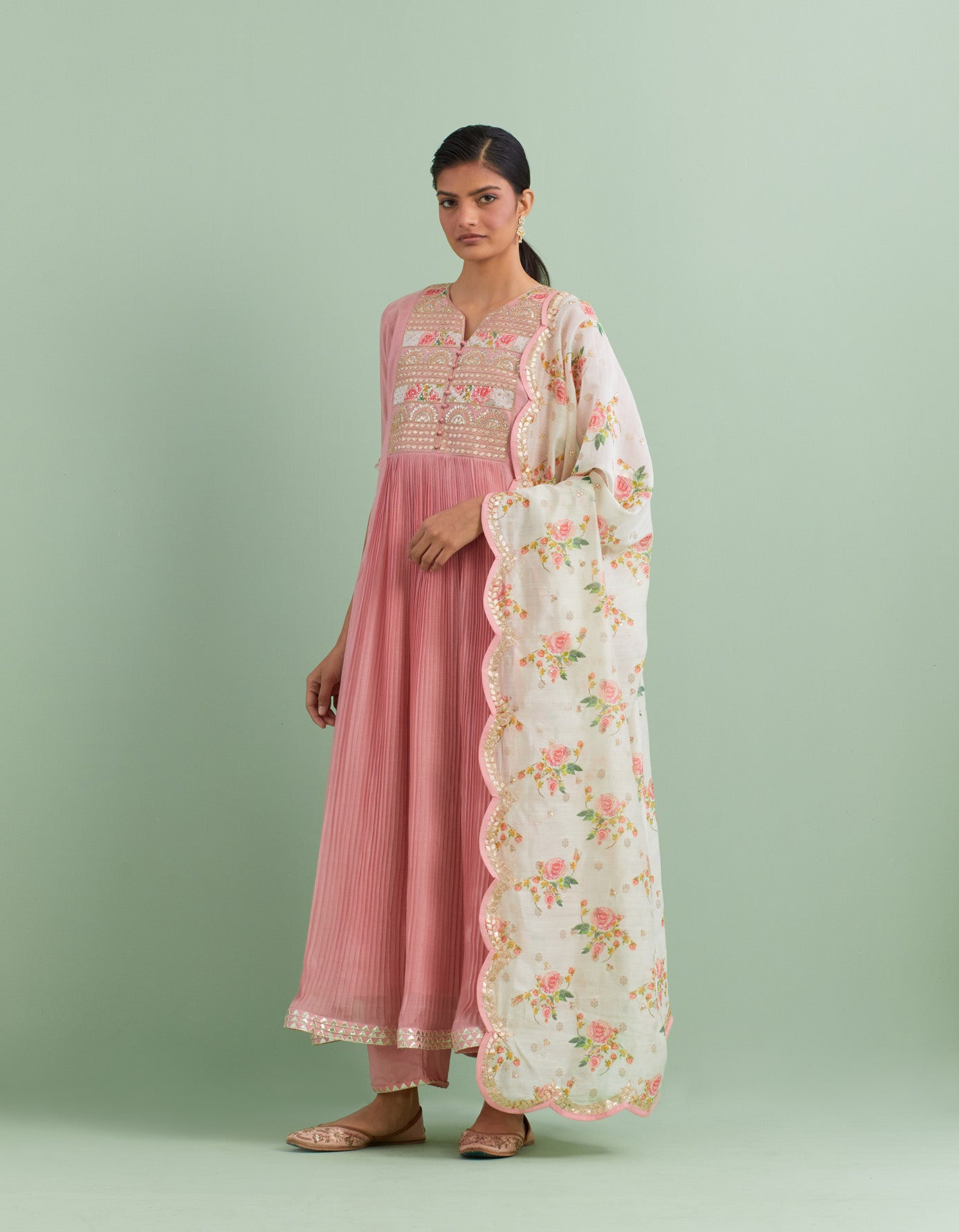 Peach & Ivory Kurta Set