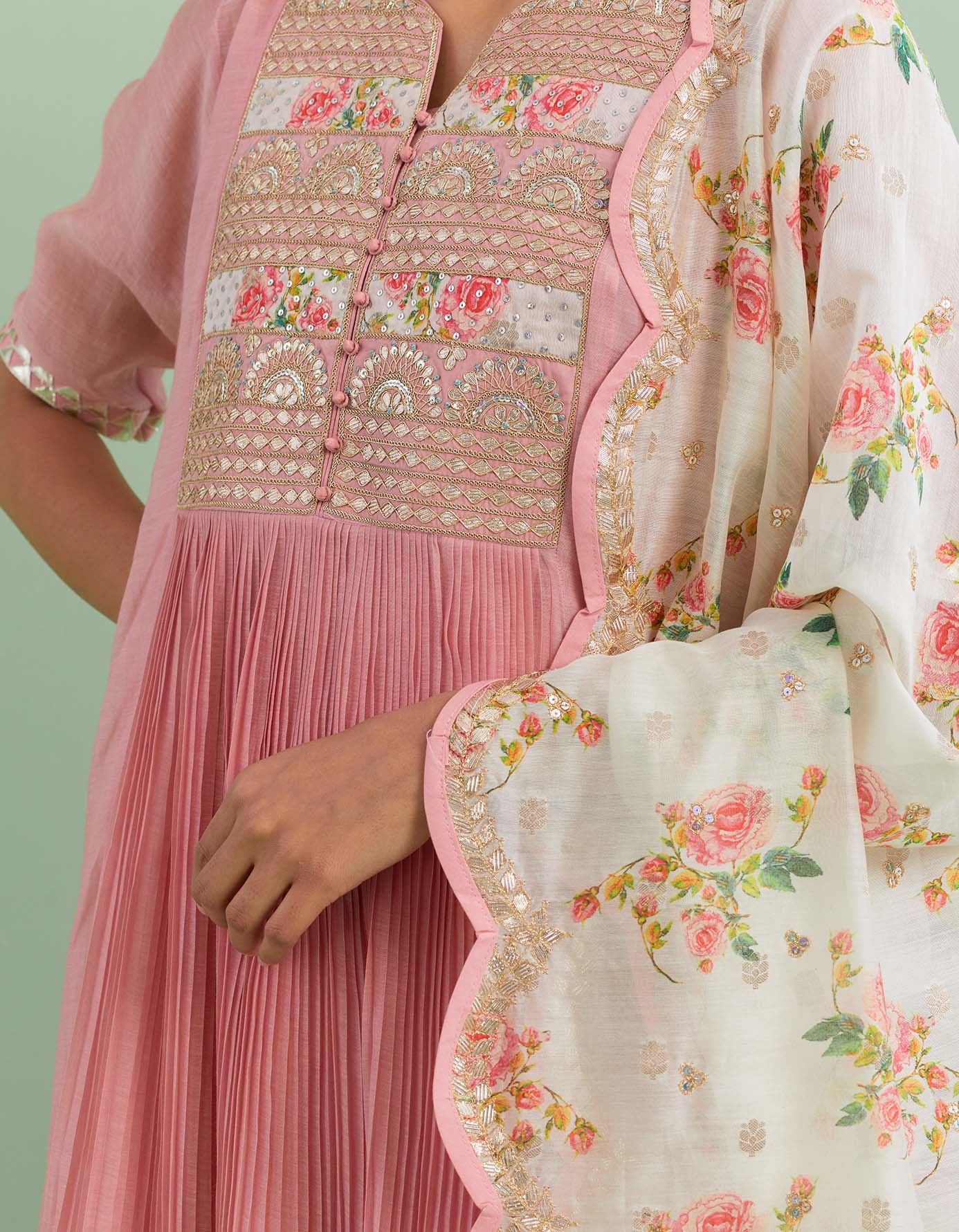 Peach & Ivory Kurta Set