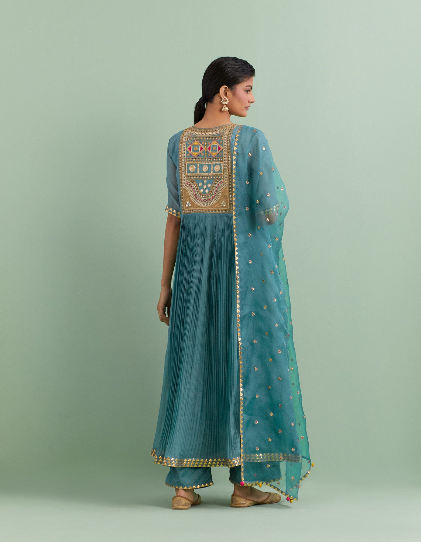 Teal Blue Kurta Set
