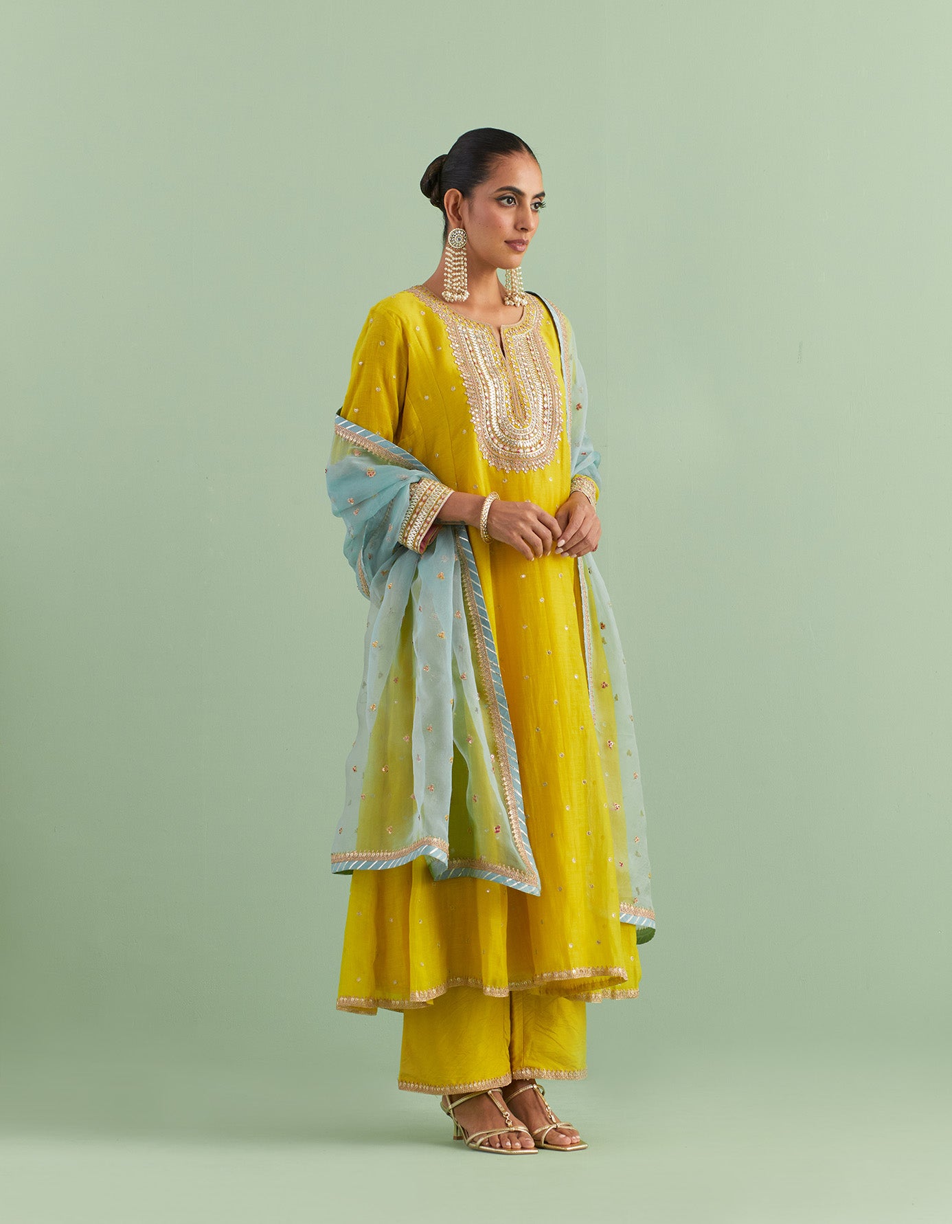 Yellow Yoke Kurta Sets