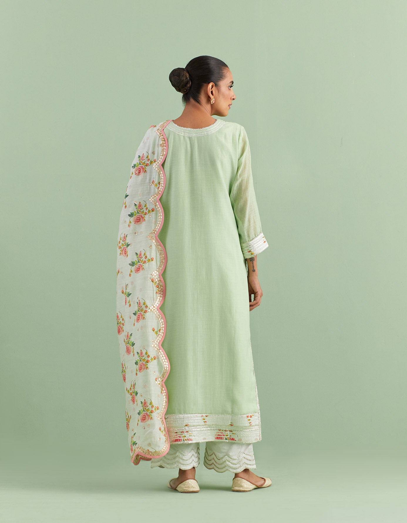 Sage Green Cotton Kurta Set