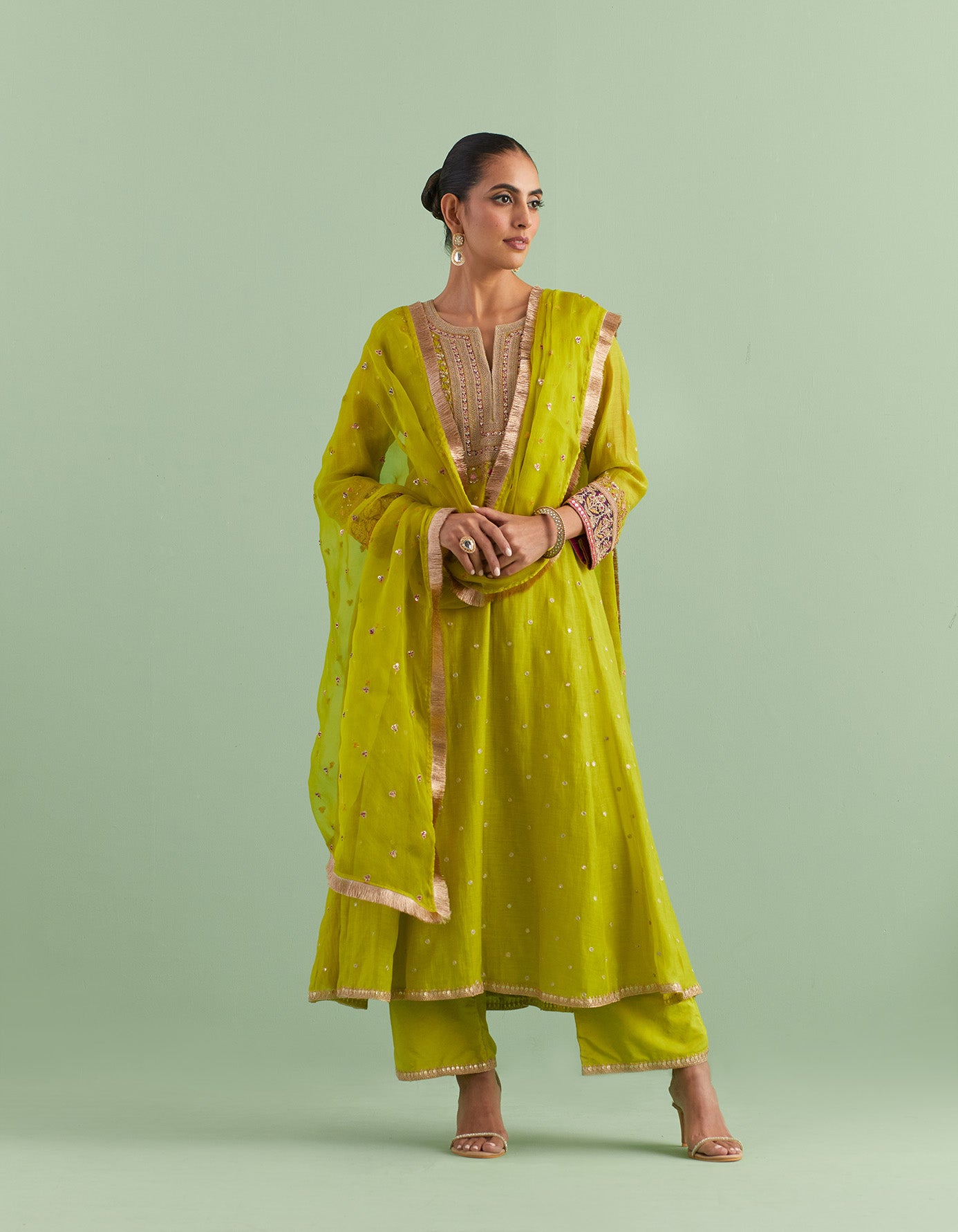 Mehendi Green Kurta Set
