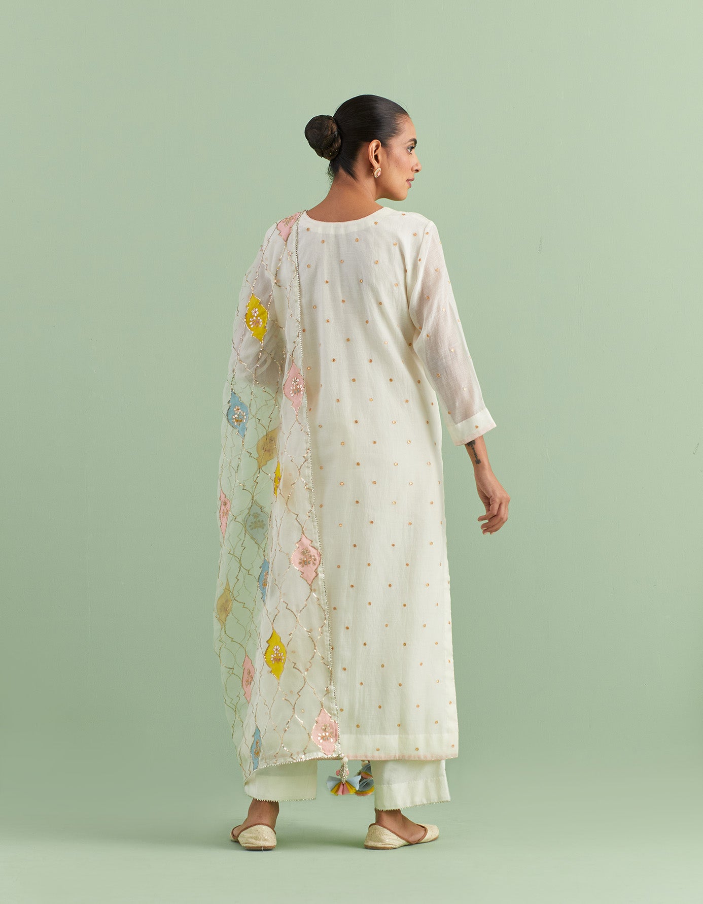 Ivory Cotton Kurta Set