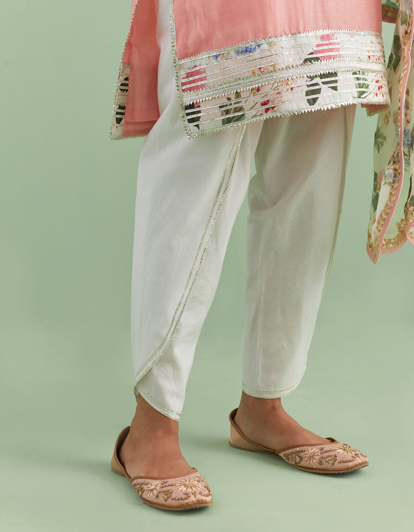 Pink Cotton Kurta Set