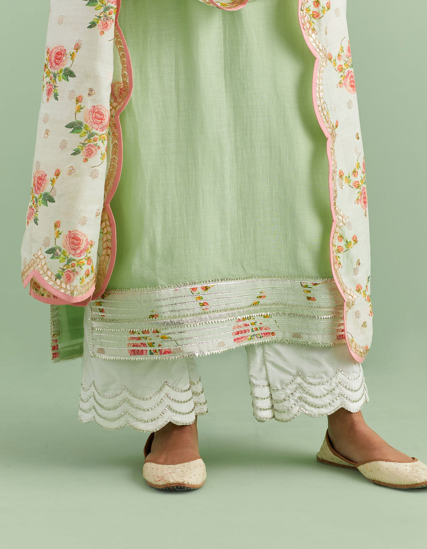 Sage Green Cotton Kurta Set