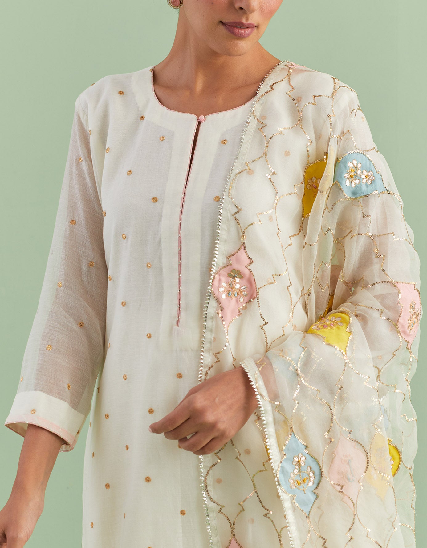 Ivory Cotton Kurta Set