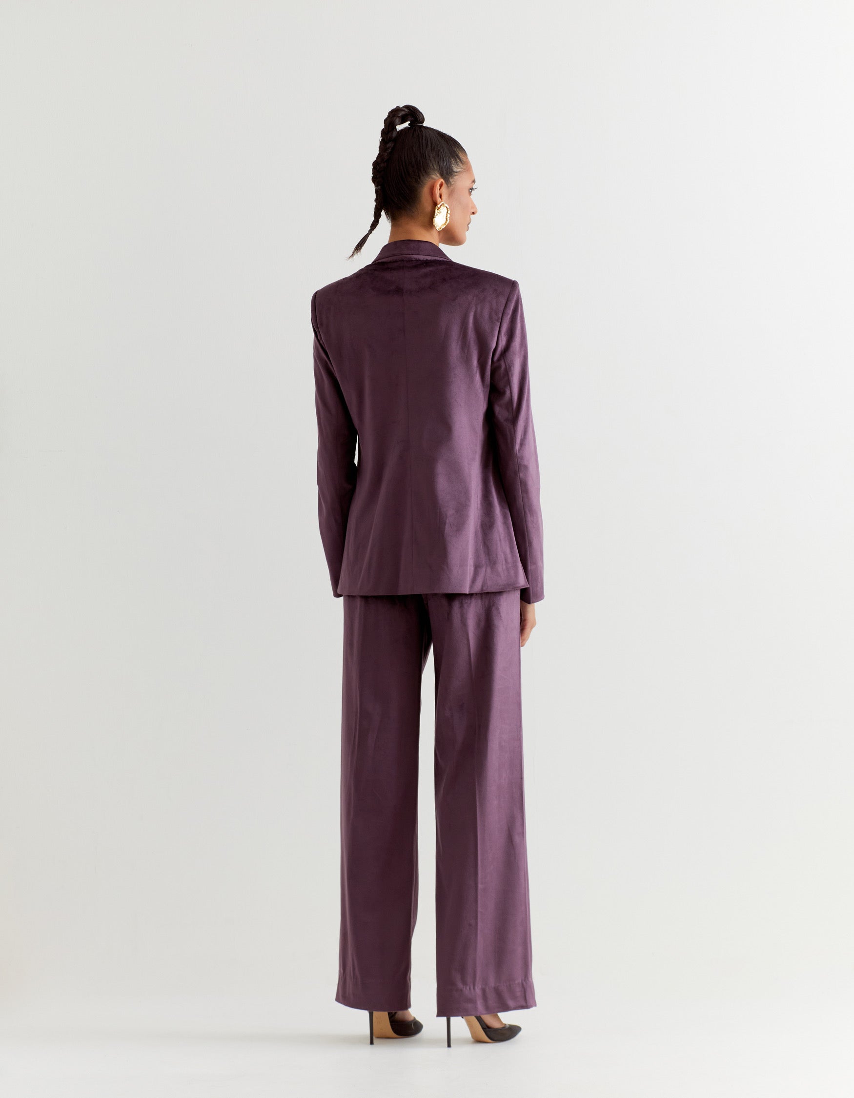 Purple Blazer with Eyelet