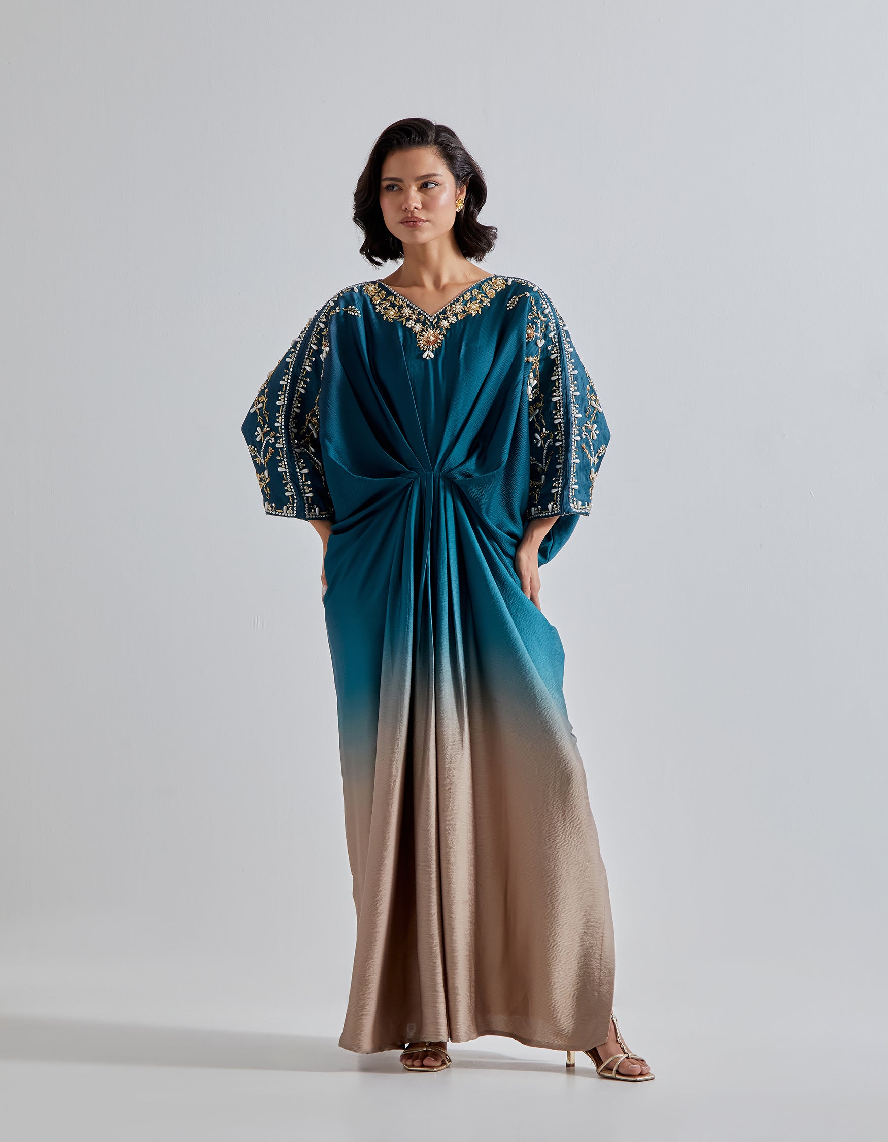 Teal Ombre Kaftan