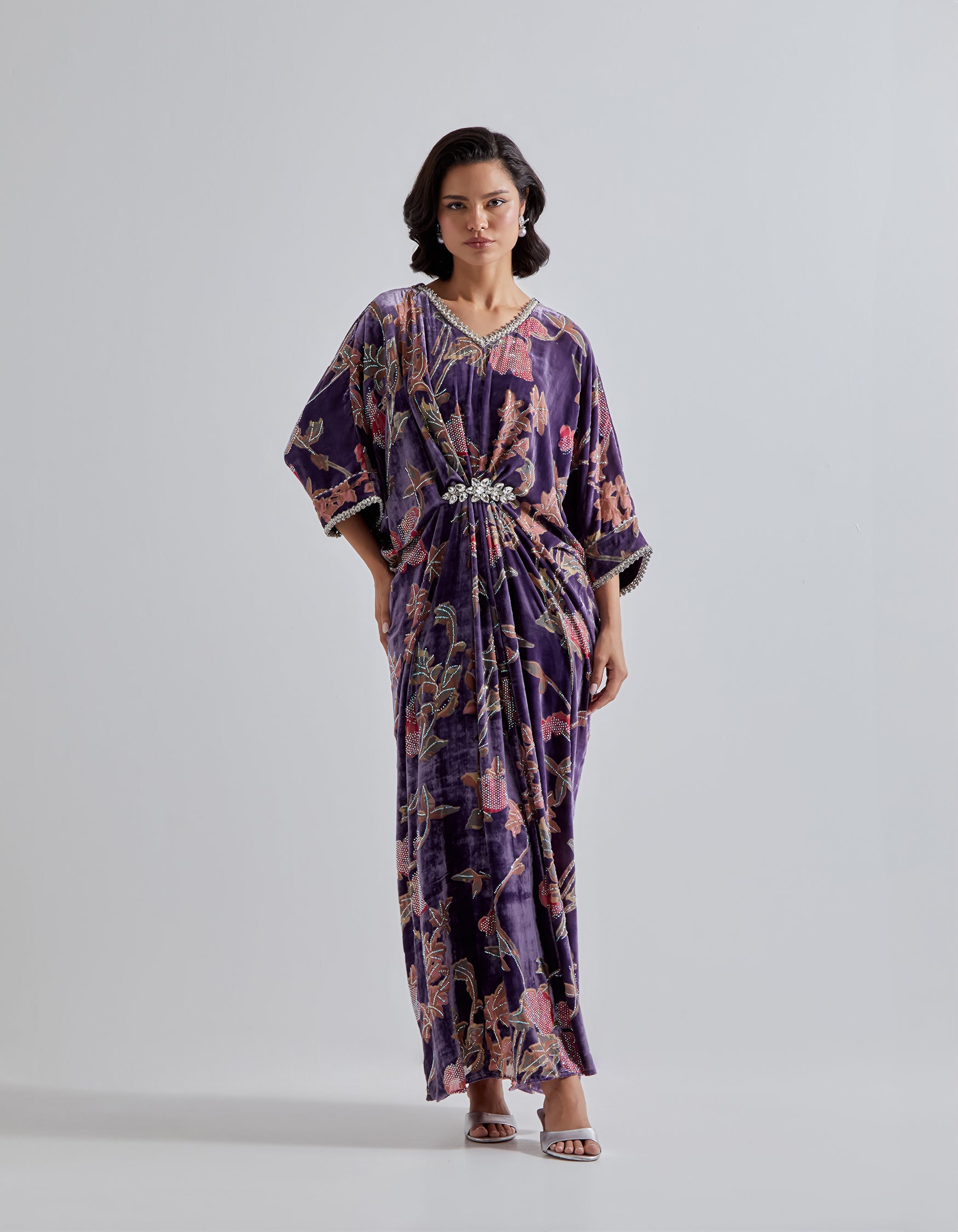 Purple Velvet Kaftan
