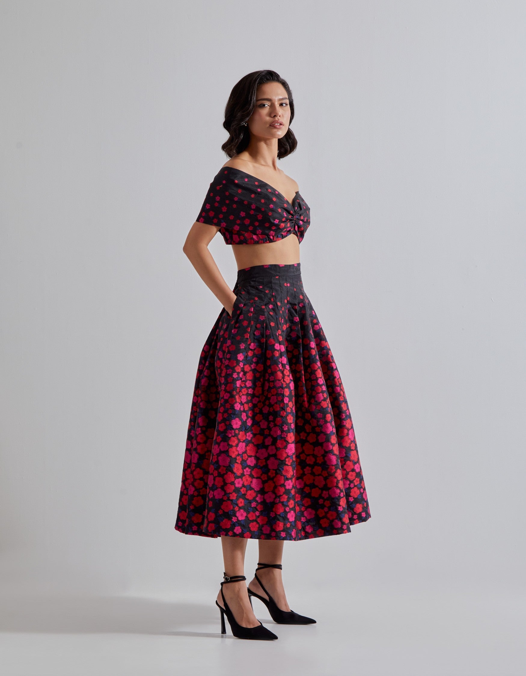 Floral Organza Co-ord Set