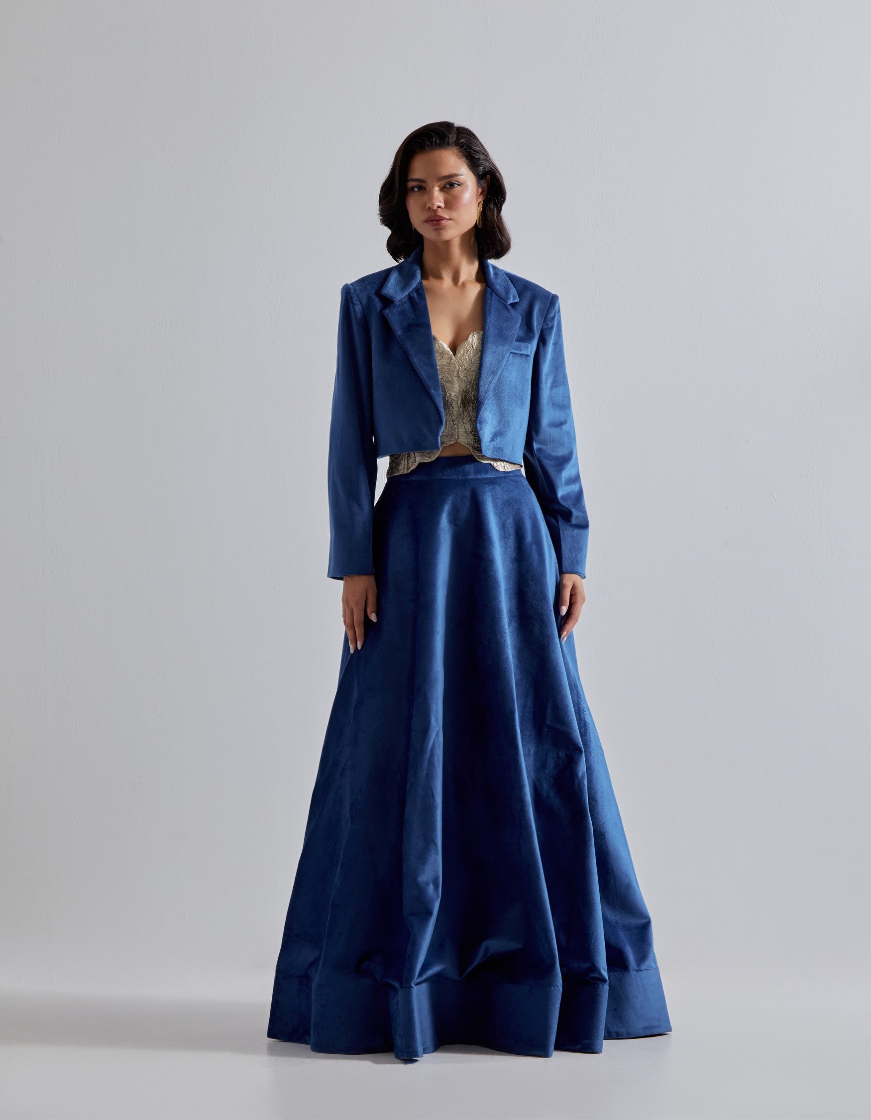 Blue Velvet Co-ord Set