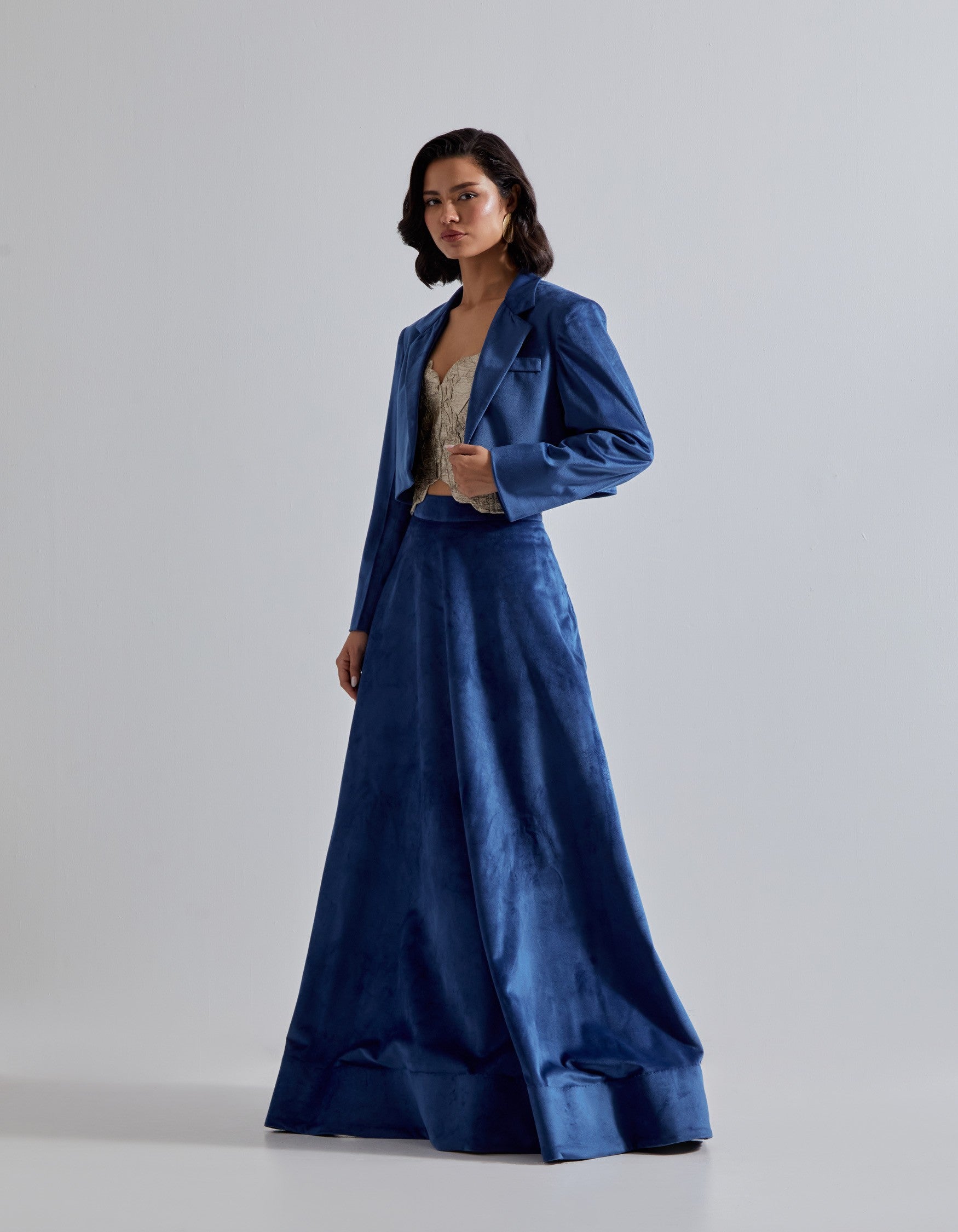 Blue Velvet Co-ord Set