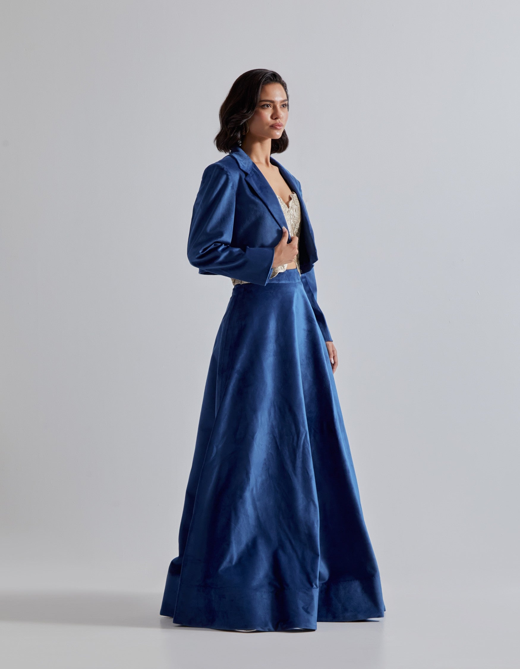 Blue Velvet Co-ord Set