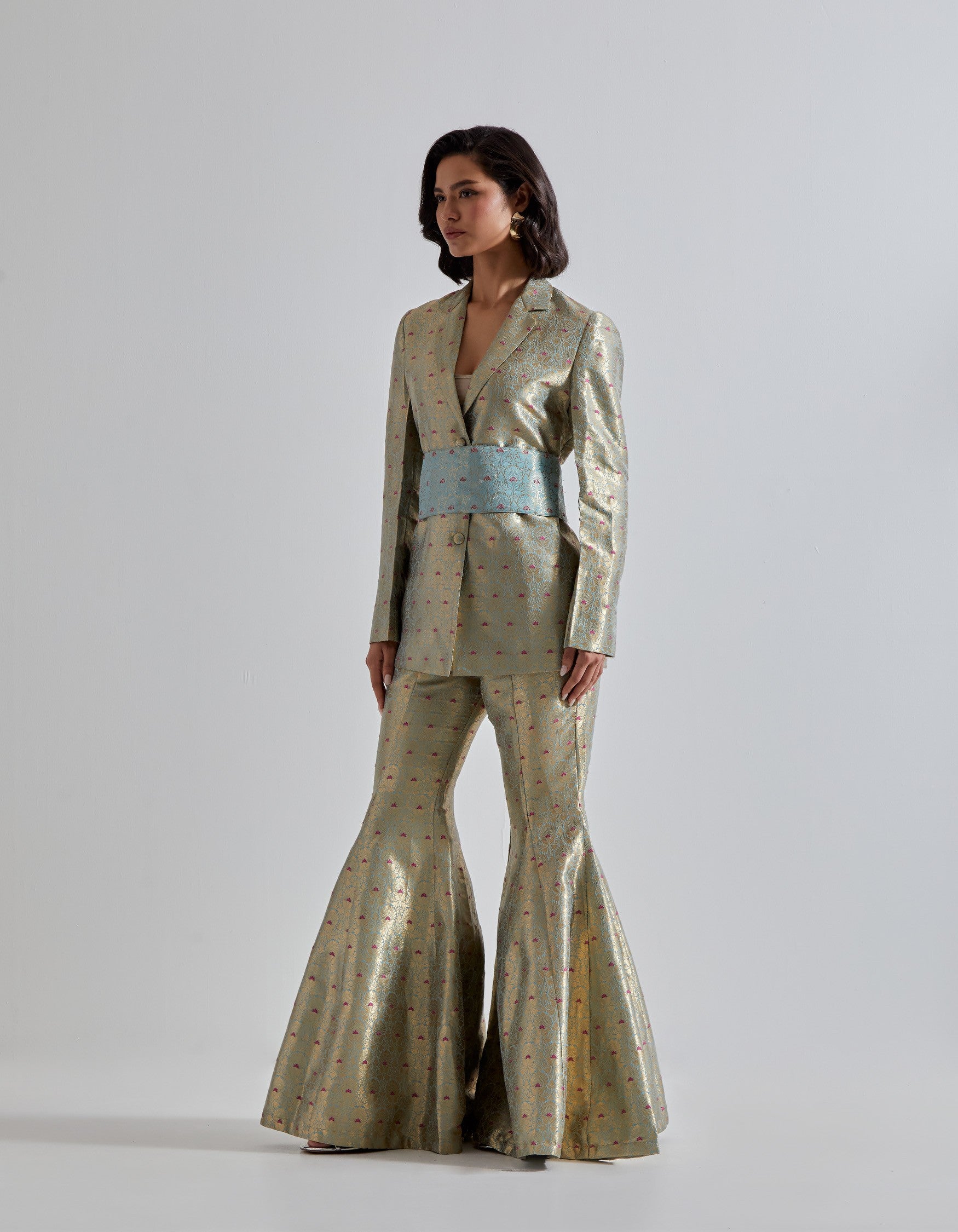 Gold Brocade 3 Piece Set