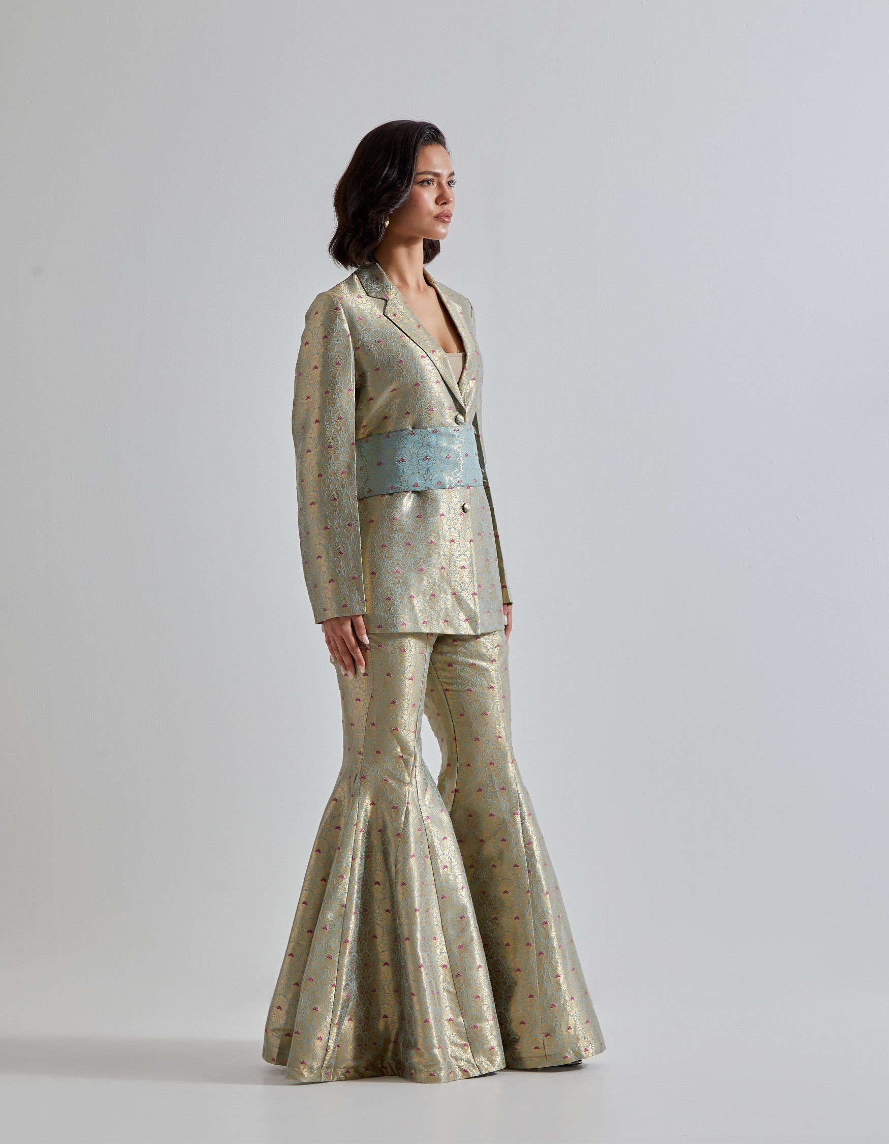 Gold Brocade 3 Piece Set