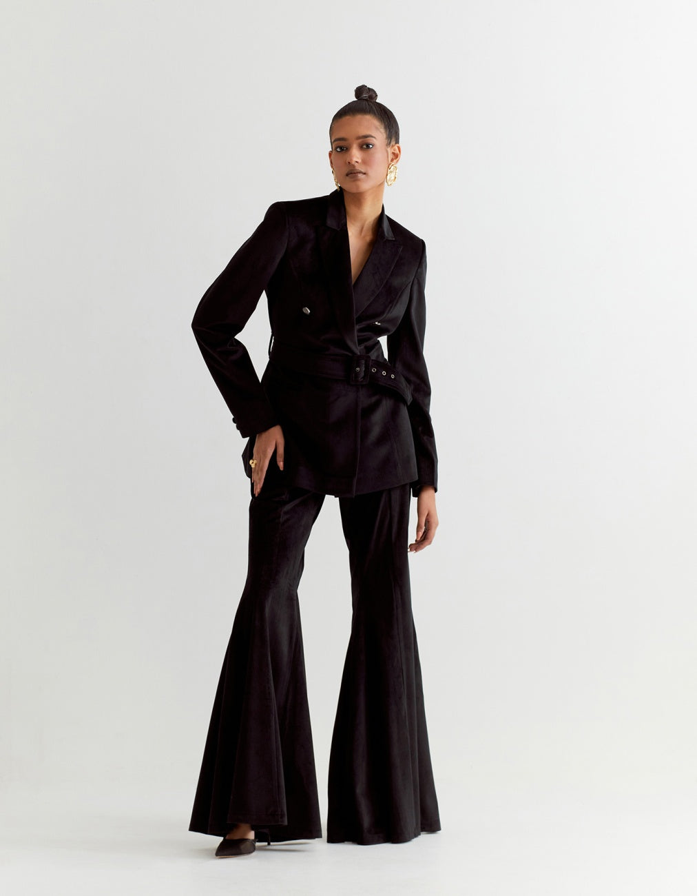 Black Bell Bottom Pants