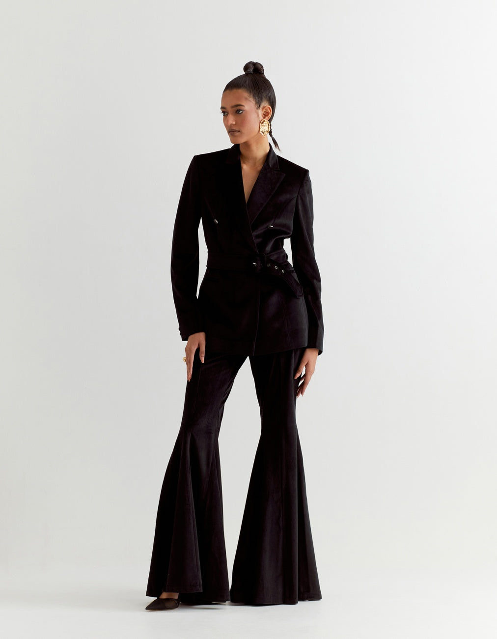 Black Bell Bottom Pants