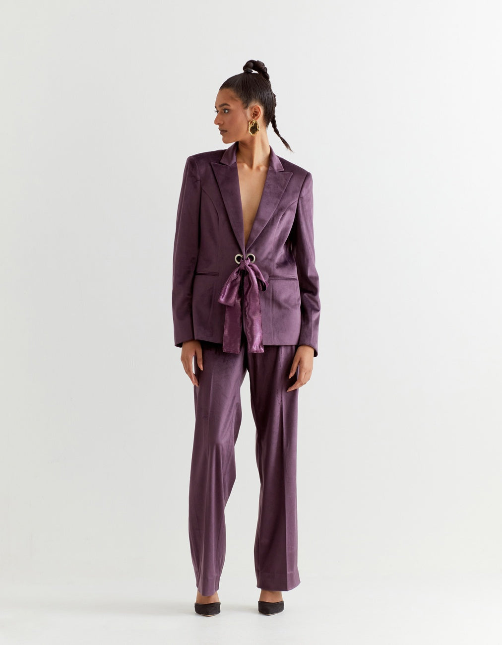 Purple Wide Leg Pants