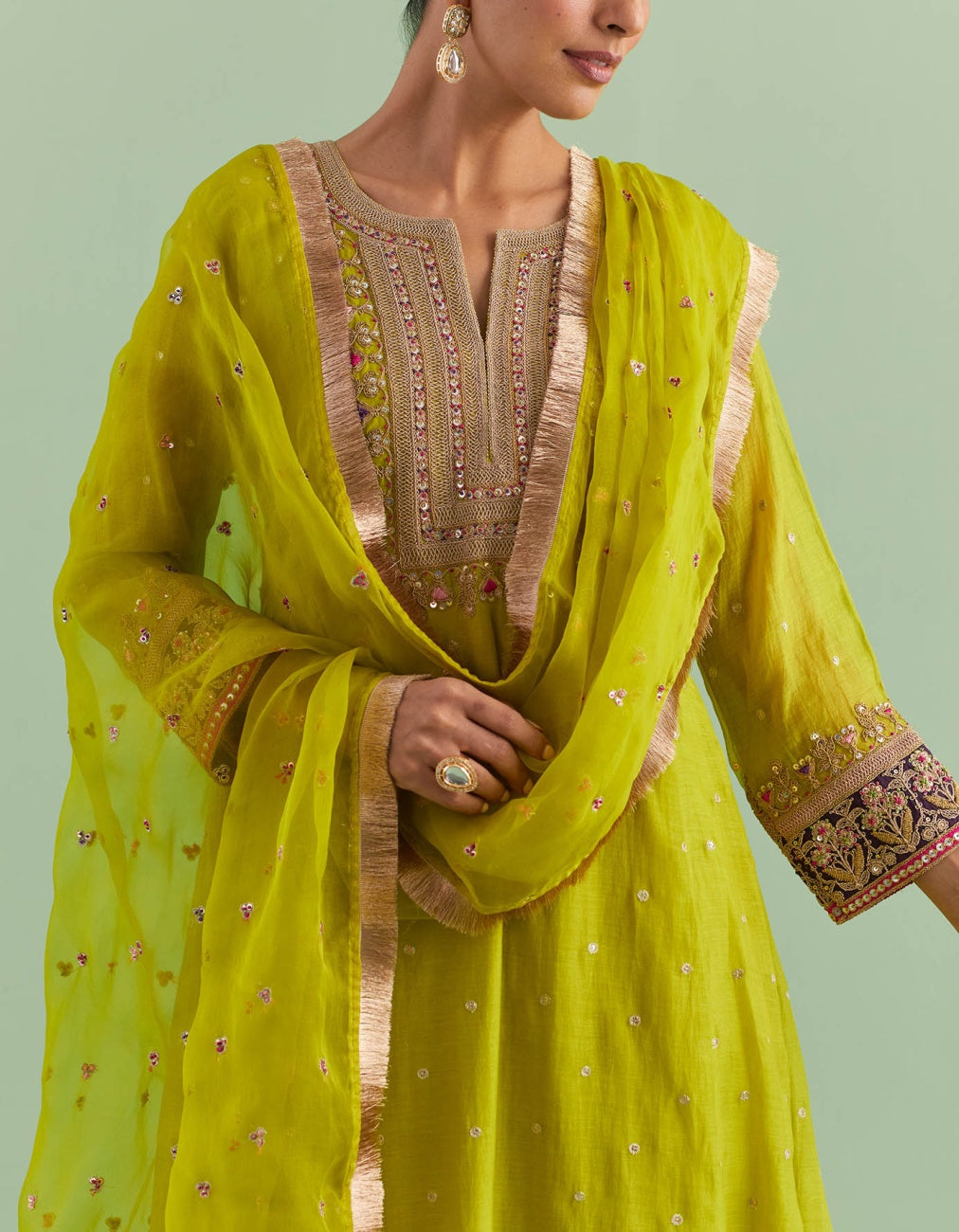 Mehendi Green Kurta Set