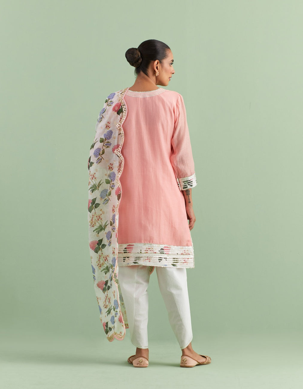 Pink Cotton Kurta Set