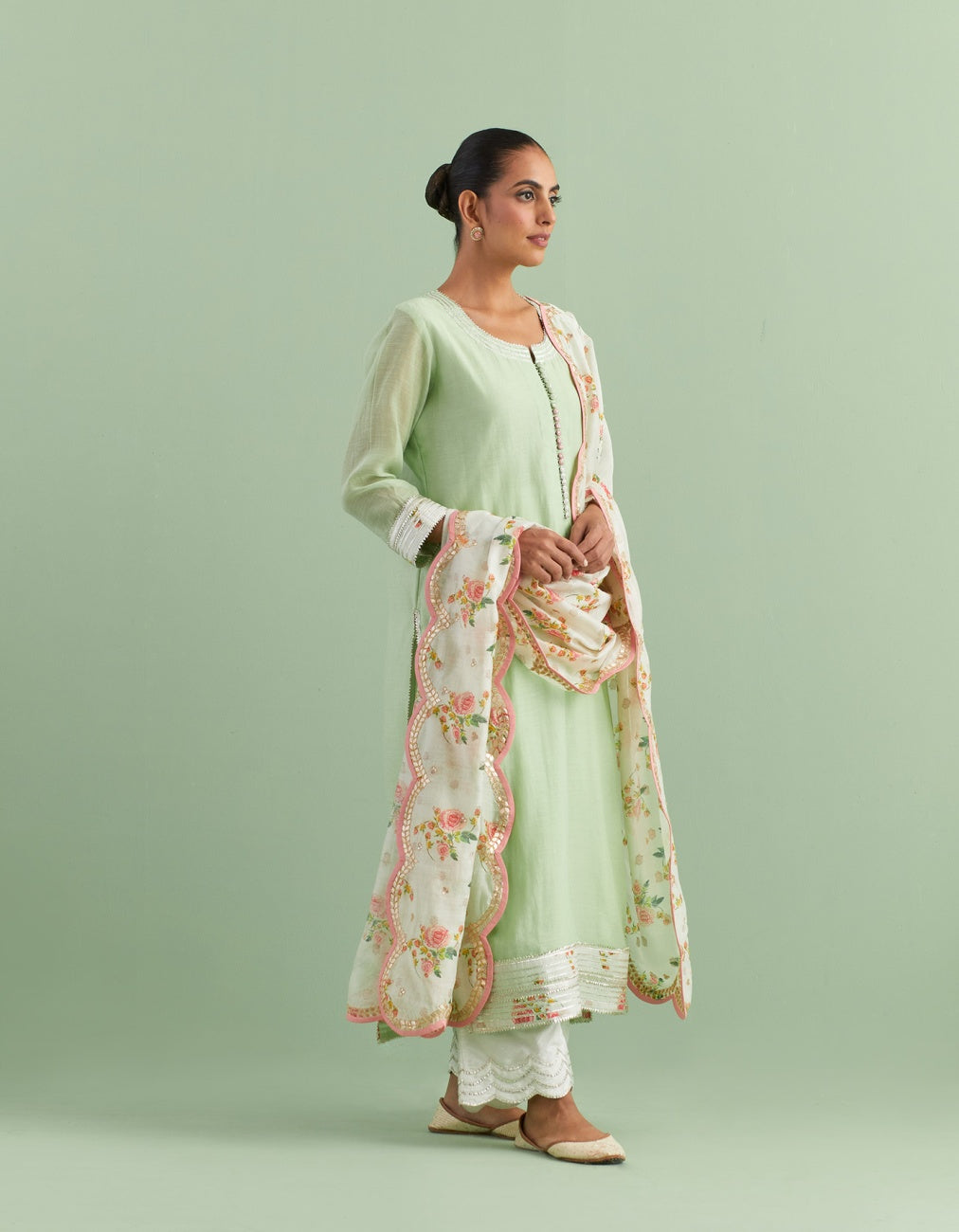 Sage Green Cotton Kurta Set