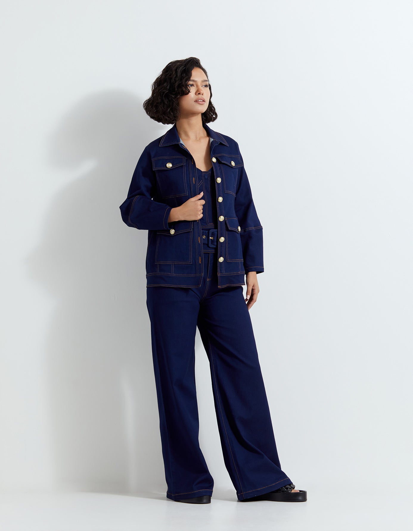 Jacket Pants and Bustier Set