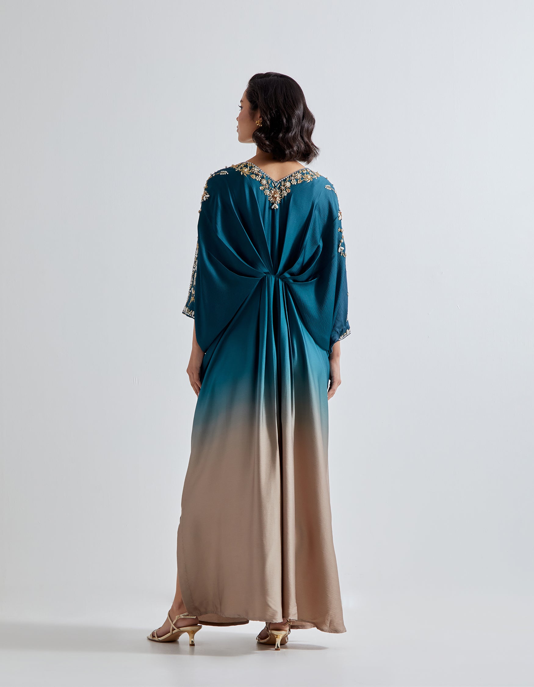Teal Ombre Kaftan