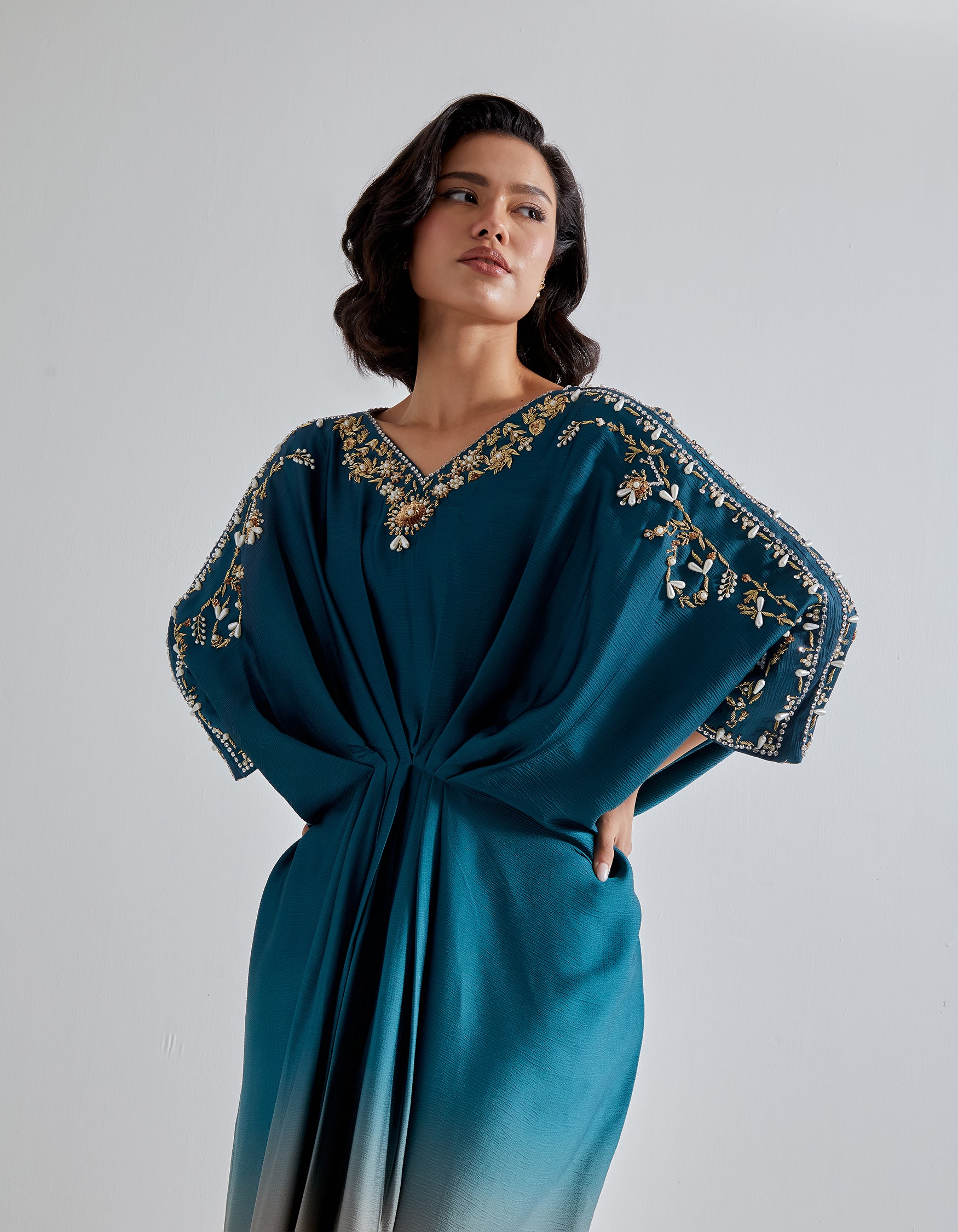 Teal Ombre Kaftan