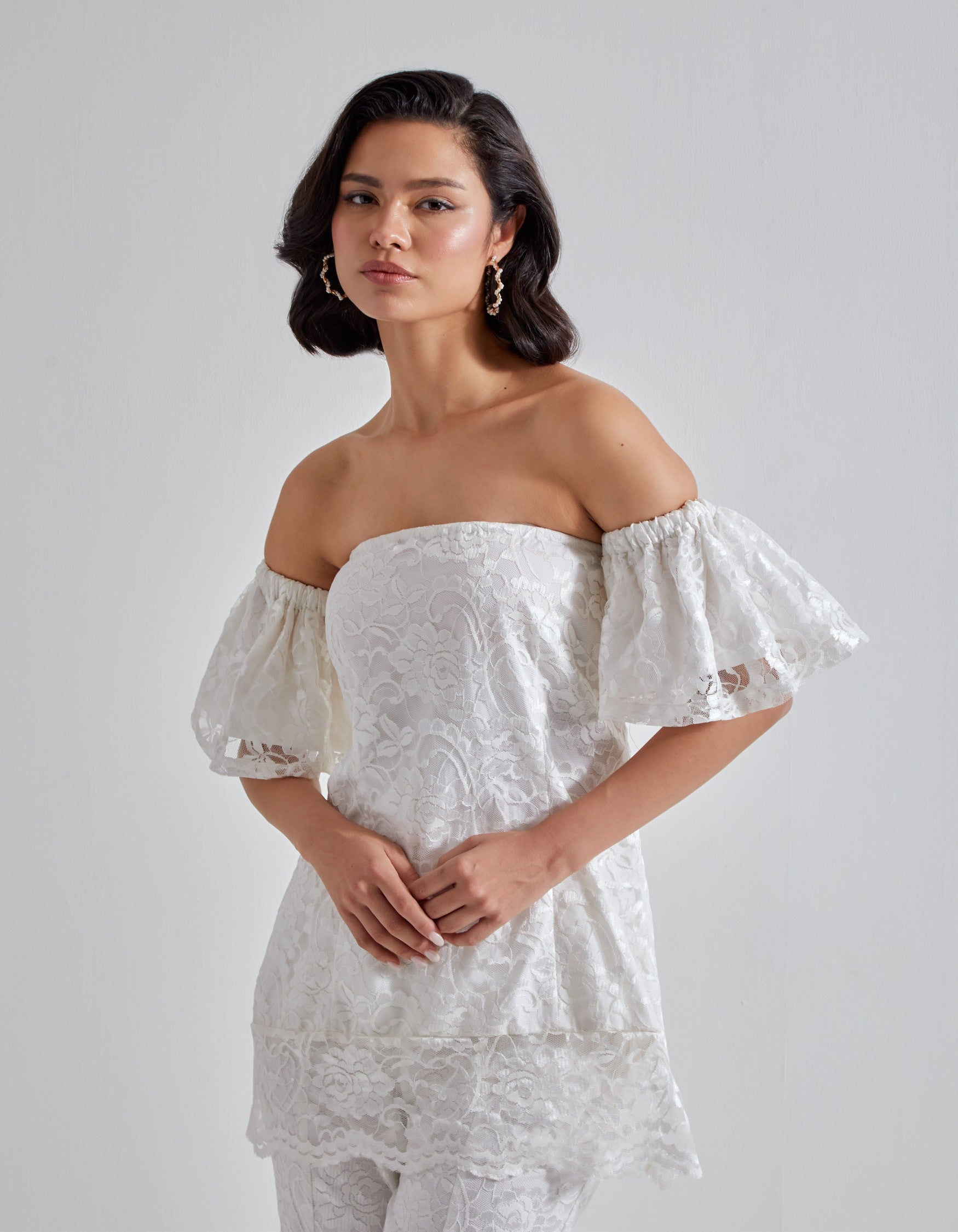 White Lace Co-ord Set