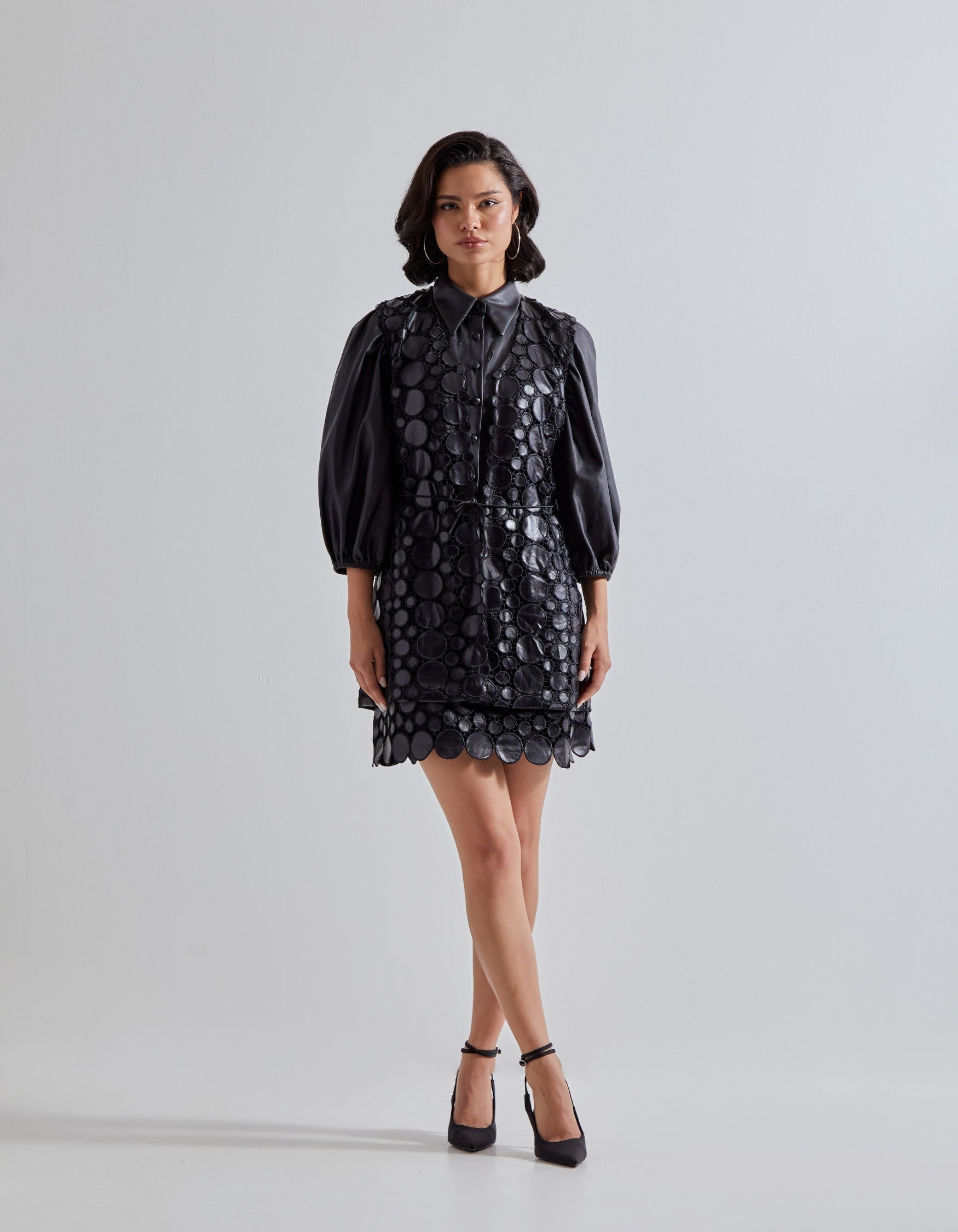 Black Leather Mini Dress