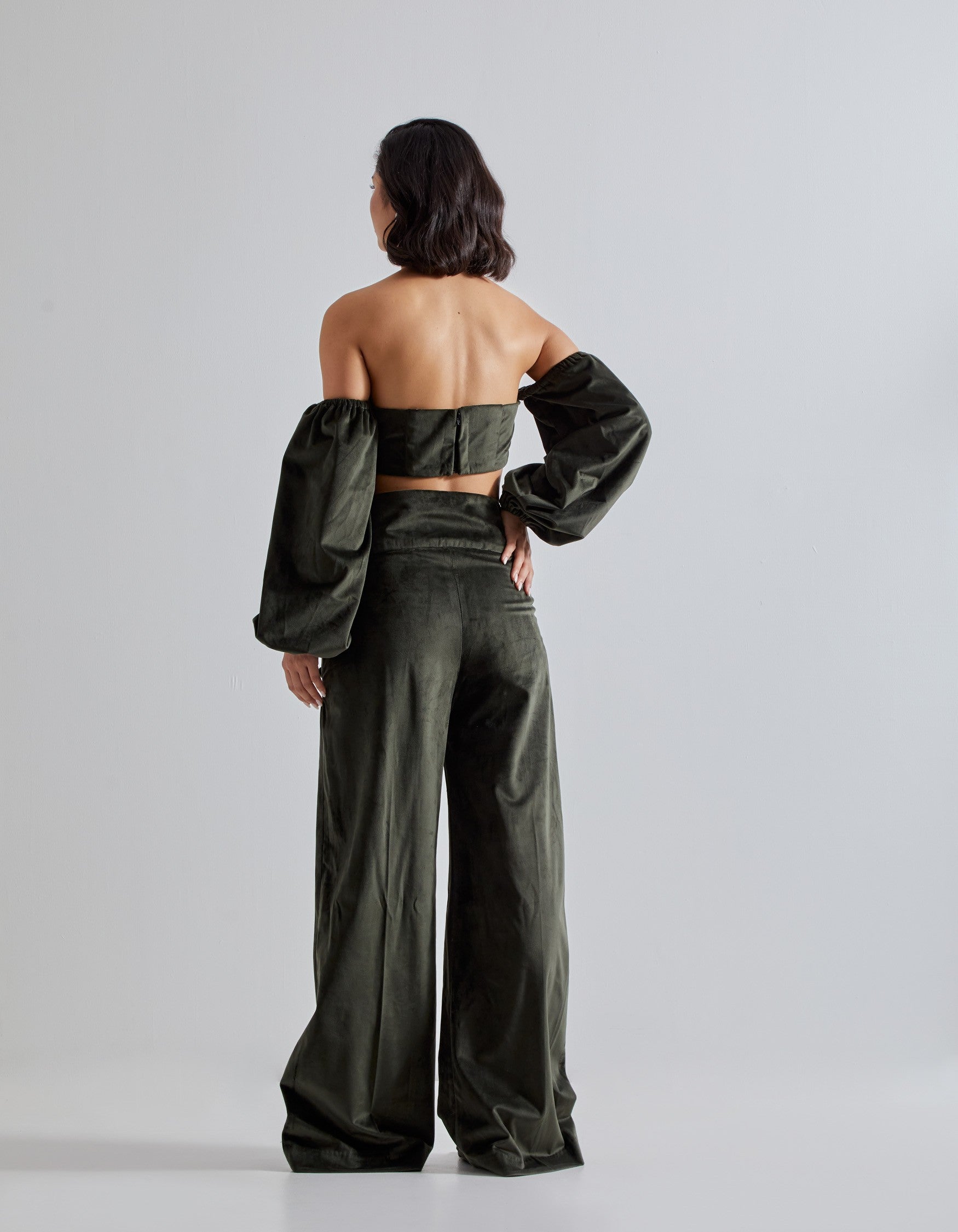 Velvet Bustier Co-ord Set