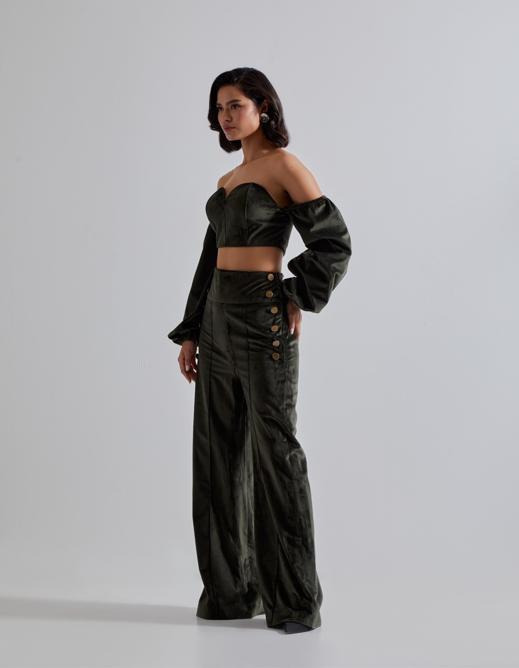 Velvet Bustier Co-ord Set