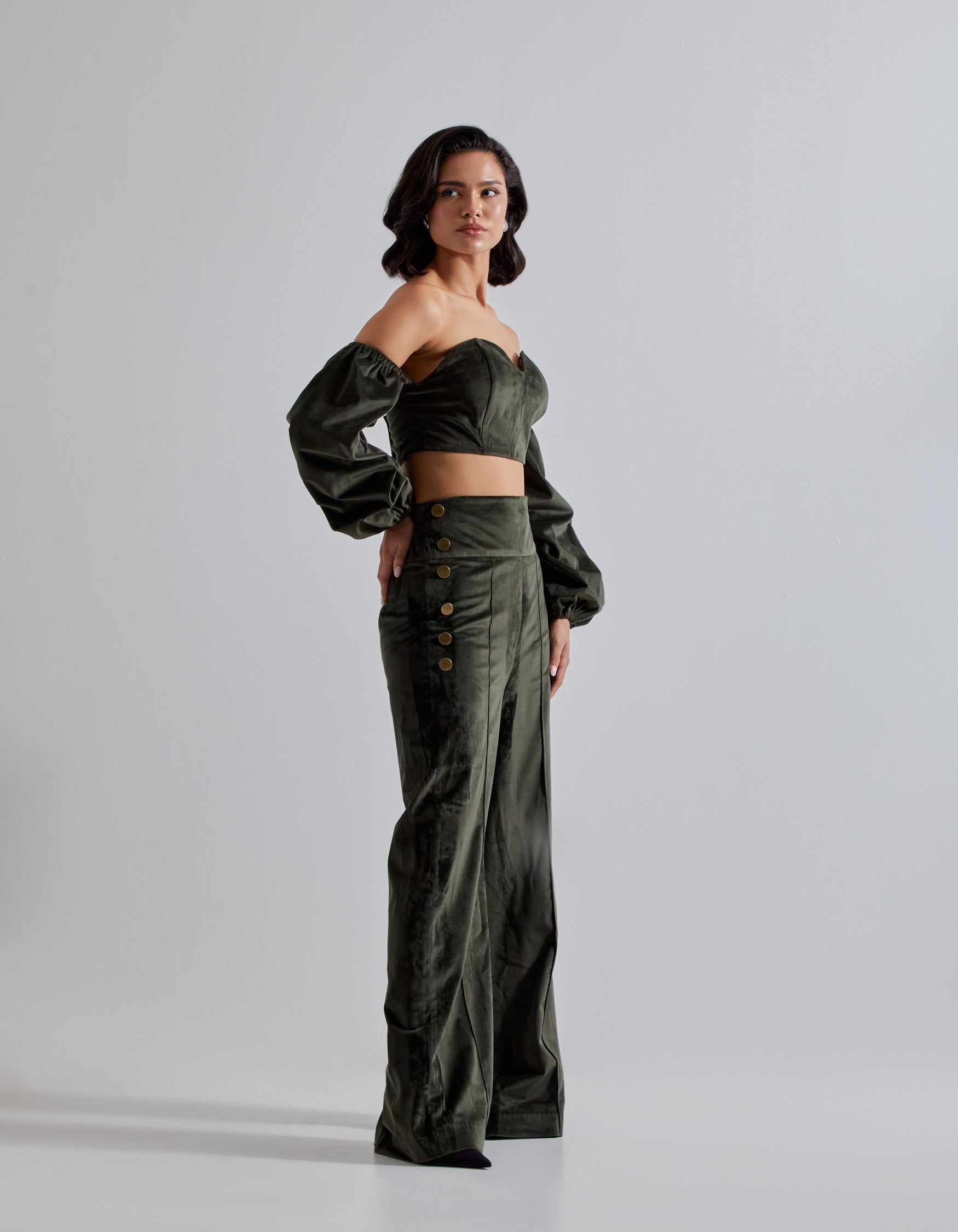 Velvet Bustier Co-ord Set