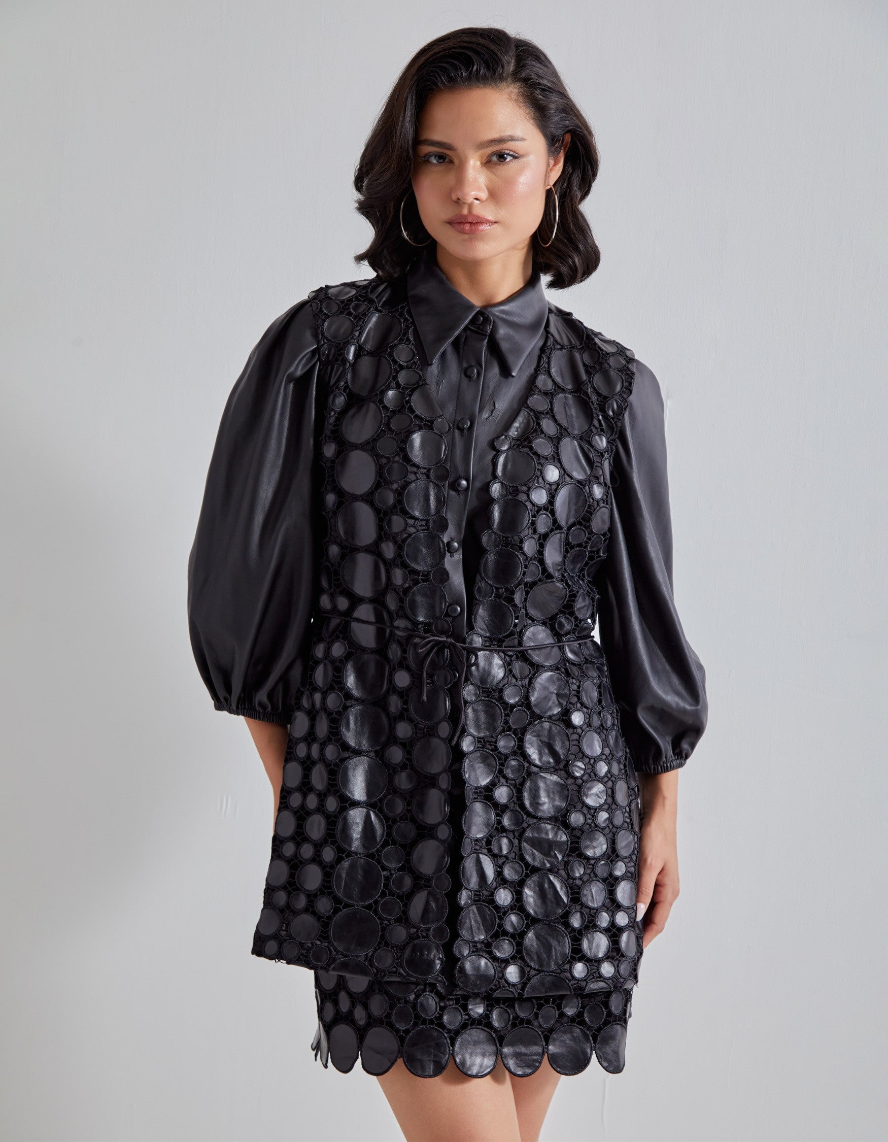 Black Leather Mini Dress