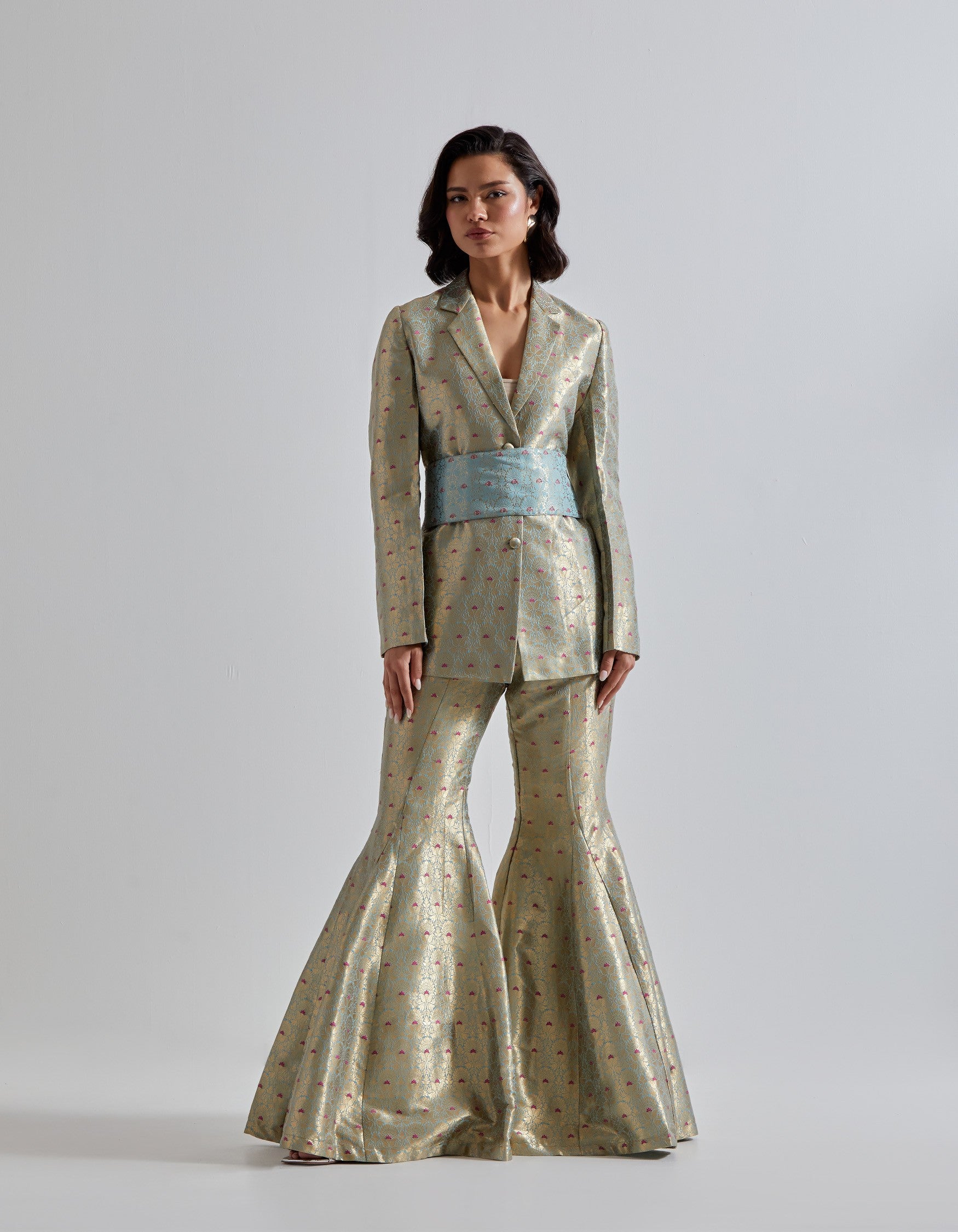 Gold Brocade 3 Piece Set